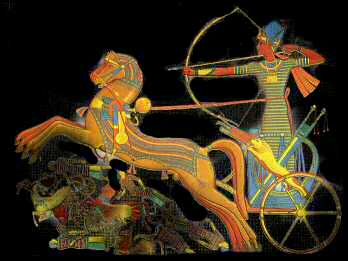 Ramses II sur son char - Bataille de Qadesh
